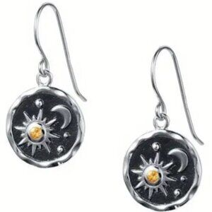 Vintage Bohemian Style Sun and Moon Pendant Earrings for Women & Teens